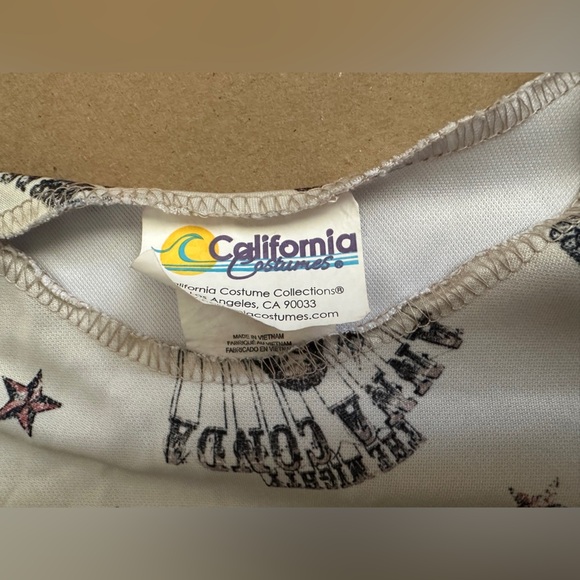 Clown Top & Hat Bundle Graphic Long Sleeve CALIFORNIA COSTUMES SIZE MEDIUM - Picture 3 of 7